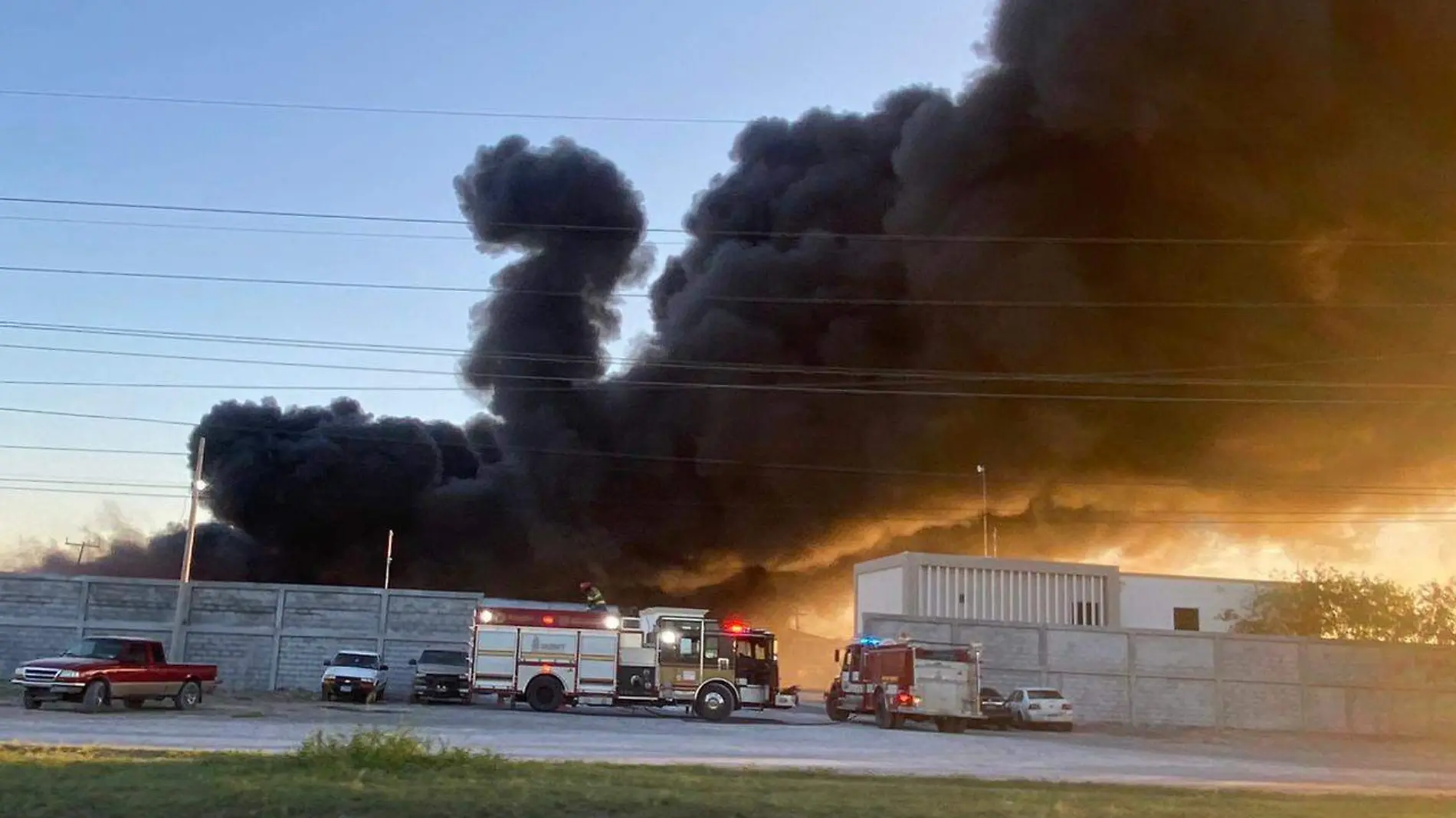 incendio de pipas en Matamoros